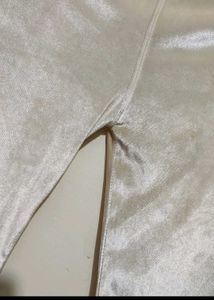 Cream Shining Legging For 8-10 Year Girl, 22 Waist