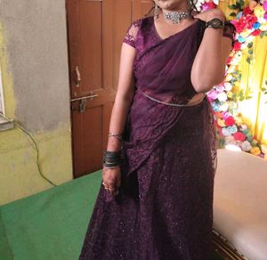 Elegant Purple Fully Stitched Lehenga