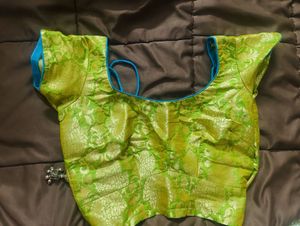 Green Pure Banaras  Blouse