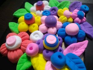 Colorful Clay Flower Art