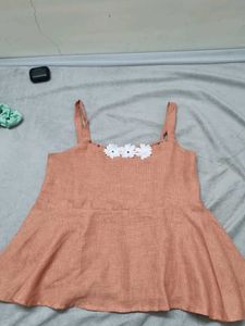 Peach A LINE TOP