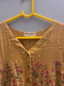 Embroidered Tiered Dress