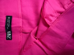 Zara Hot Pink High-Waisted Shorts