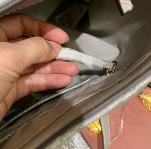 ALDO Stylish Silver &amp; Gold Tone Tote Bag