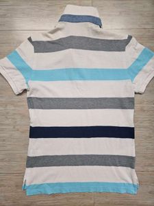 Beanpole Elegant Striped Polo Shirt