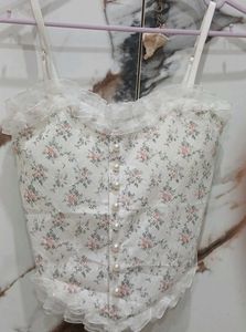 Floral Lace Corset Top