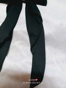 Black Satin Bow