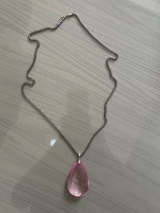 pink amulet necklace