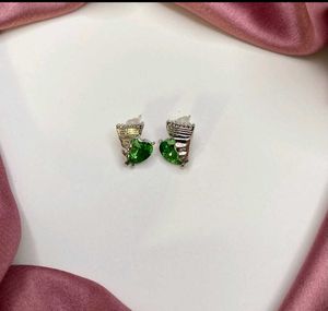 Green Stone Studs