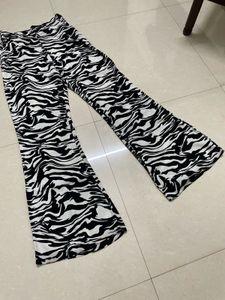 H&amp;M Zebra Print Flare Trouser Pants
