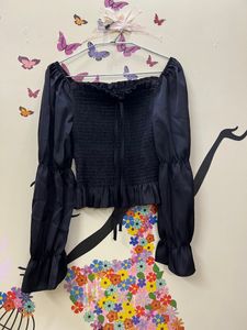 Black Top With Free Earrings