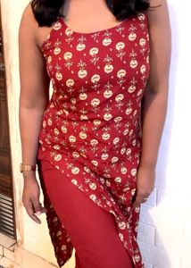 Red Floral kurta set (item 25)