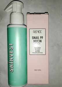 Skinvest Face Wash And Renee Snail Mucin Serum