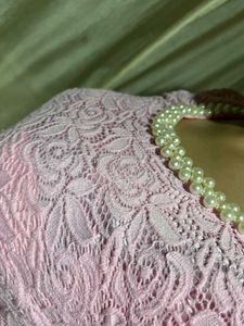 Pink Lace Maxi Dress