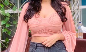 Peach Crop top