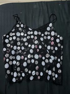 Party Wear Sequin Crop Top