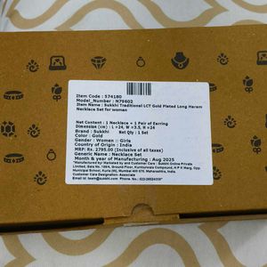 Elegant gold plated long haram Necklace set