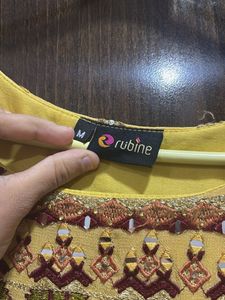 Stunning Mustard Ethnic Gown 🌟