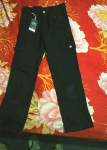 New With Tag Dark Black Wide Leg Jeans