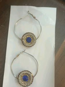 Bule Circle Earring