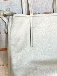 ZARA White Handbag/ Tote Bag