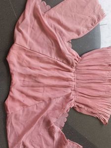 Blouson Style Pink Top