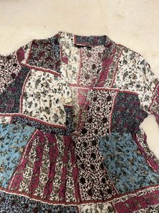 Boho Patchwork Print Tunic