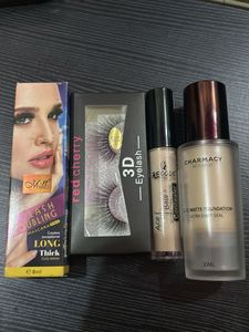 Makeup Bundle: Foundation, Concealer, Lashes, Masc