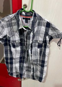 Plaid Button-Down Top
