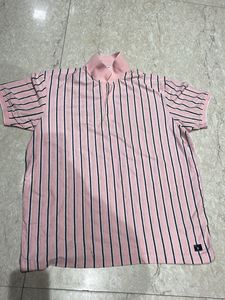 Striped Pink Polo Shirt