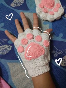 crochet cat paw gloves 🐾🧶