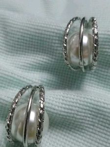 Pearl Hoop Earrings