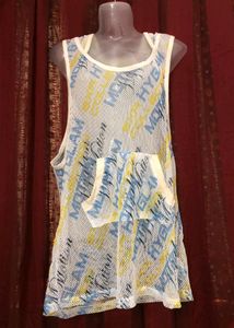 EXR white Net Mini Dress