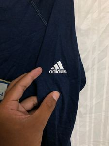 Adidas Blue Long Sleeve T Shirt