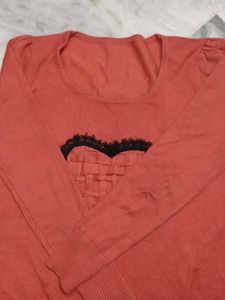 Cute Heart Detail Top