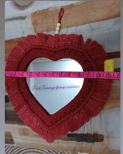 13 Inches Heart Macrame Mirror ❤️