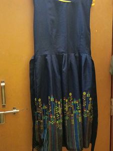 Floral Print Navy Dress