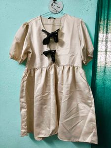 Cute Bow-Accented Mini Dress