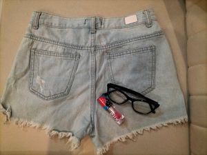 Distressed Denim Shorts