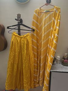 Yellow Kurta Set with Shrug