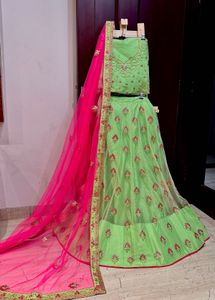 Brand New Green Embroidered Lehenga Choli