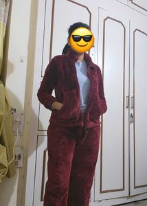Zivame Winters Love Fur Night Suit