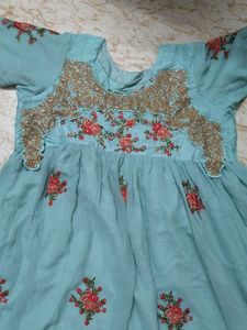 Floral Embroidered Girl's Dress