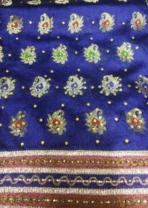 🥰New Wedding Shiny Dress Material Unstitched Suit