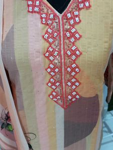 New Floral Print Kurta Set