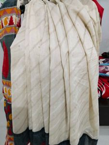 Off-white/Cream Silk Saree