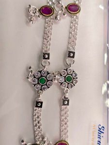pure silver anklet