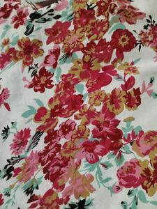 Pink And White Floral Top