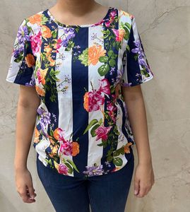 VERO MODA Floral Striped Top