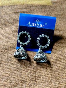 Silver Jhumka Earrings